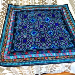 Thai Hilltribe handmade crossstiched ribbon adorbed cloth